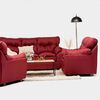 Juego de Living Almore Bel&eacute;n Sof&aacute; 3 Cuerpos + Dos Sillones 1 Cuerpo Rojo