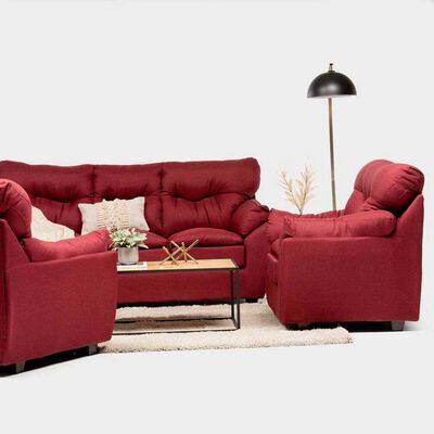 Imagen 2 del producto Juego de Living Almore Belén Sofá 3 Cuerpos + Dos Sillones 1 Cuerpo Rojo