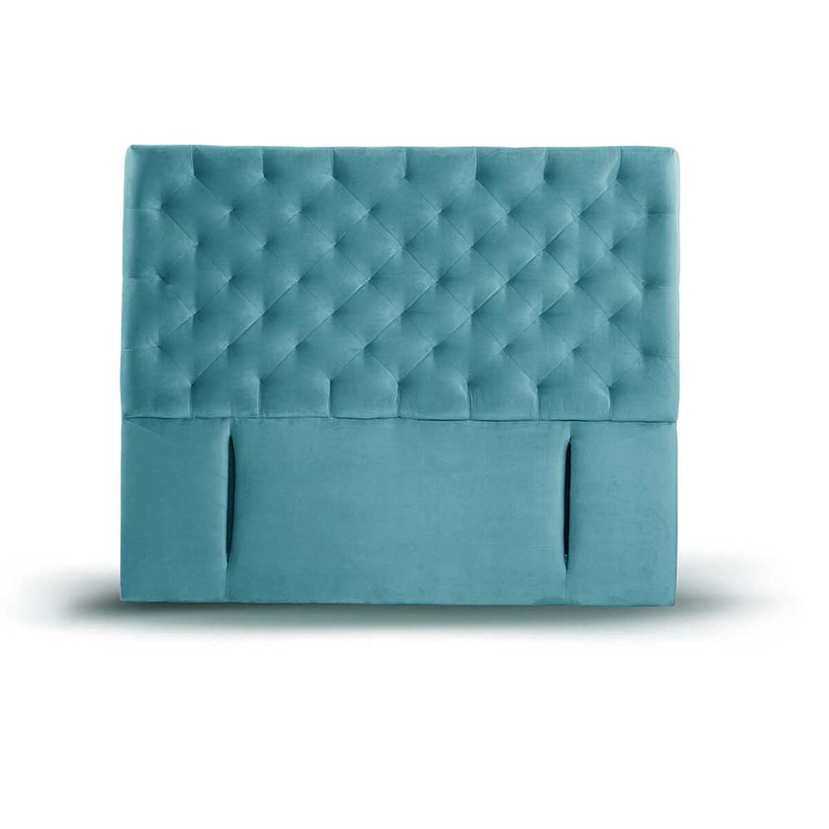 Respaldo Latam Home King Brescia Tela Velvet Turquesa