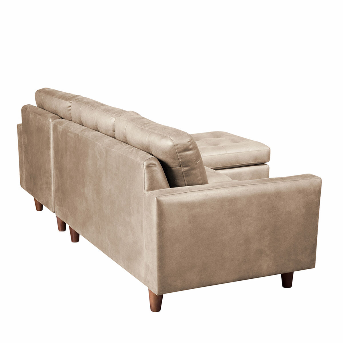 Sof&aacute; Cuero Latam Home N&aacute;poles Chaise Longue 2 Cuerpos Derecho
