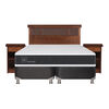 Box Spring CIC Base Dividida 2 Plazas New Ortopedic + Respaldo + 2 Veladores New Dublin