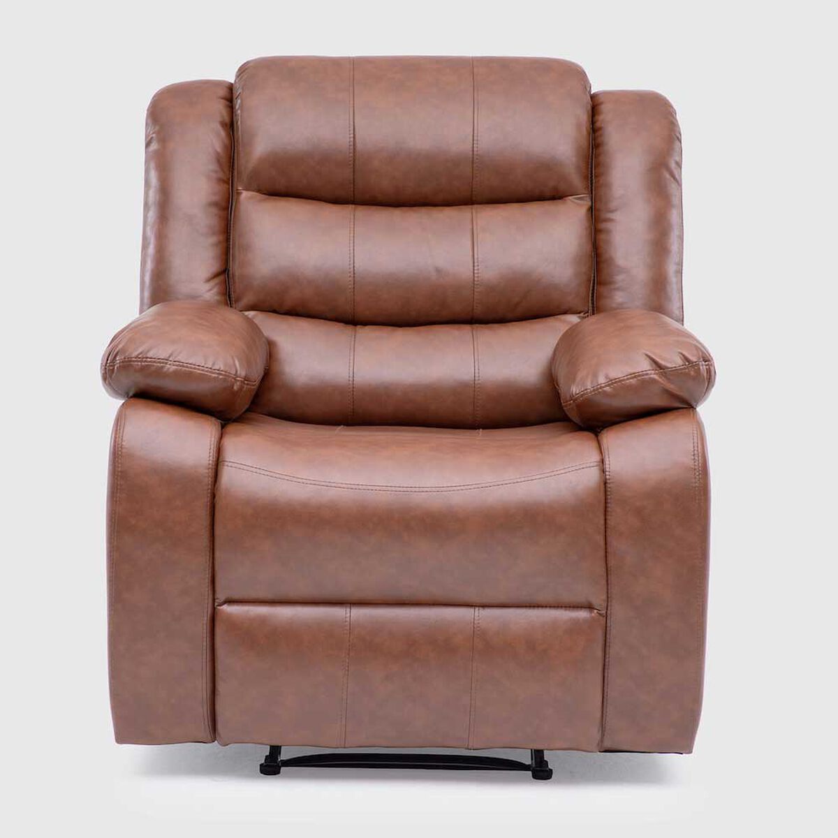 Juego de Living Reclinable Daniels Sof&aacute; 3 Cuerpos + 2 Bergers Roma Caf&eacute;