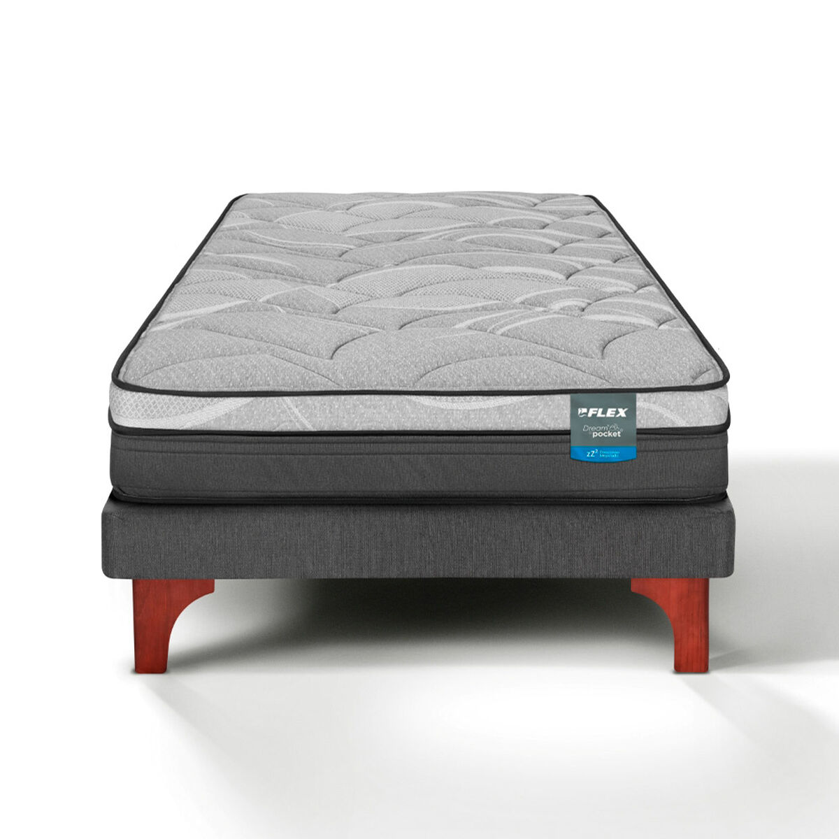 Cama Europea Flex 1,5 Plazas Dream Pocket Box