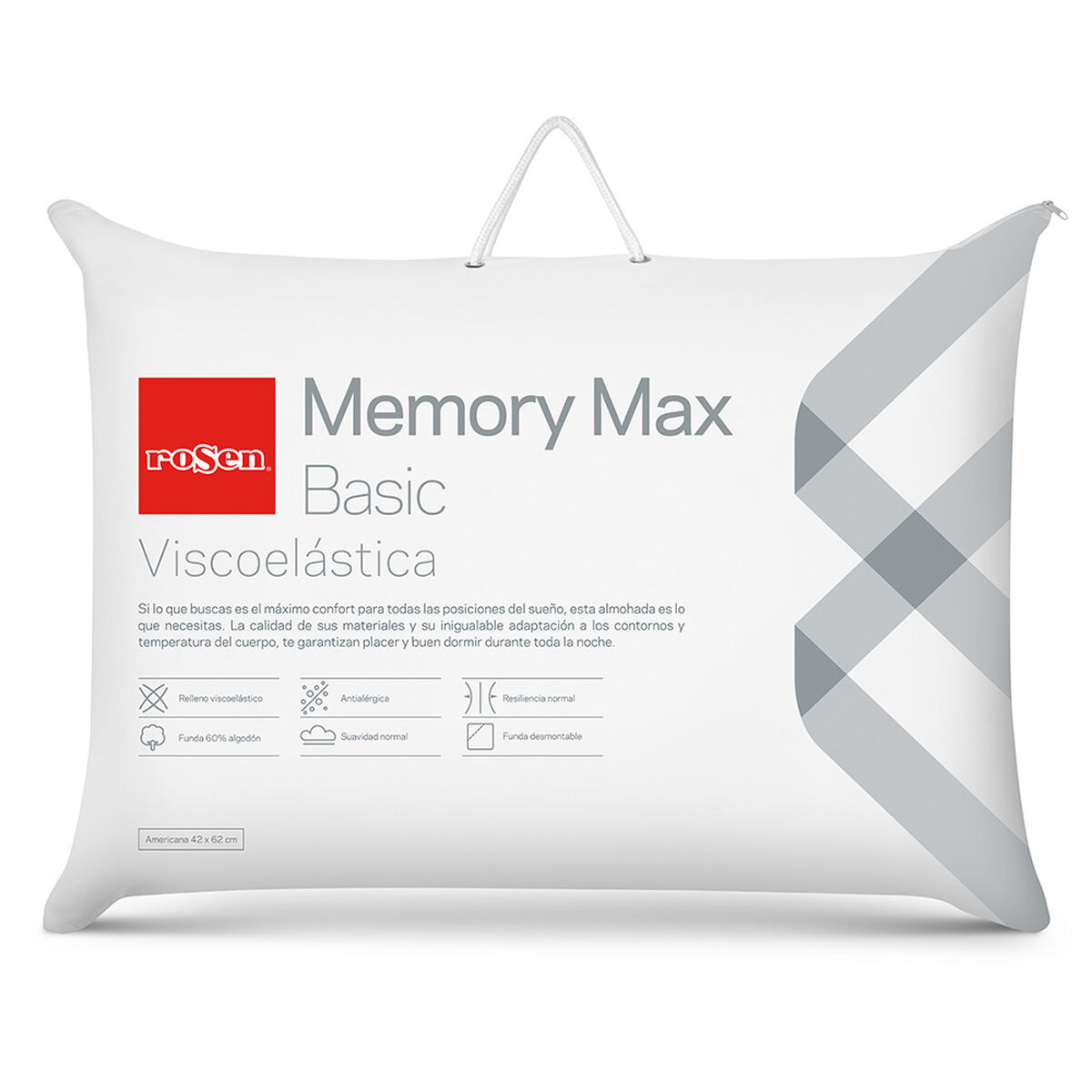 Almohada Rosen Memory Max 42 x 62 cm