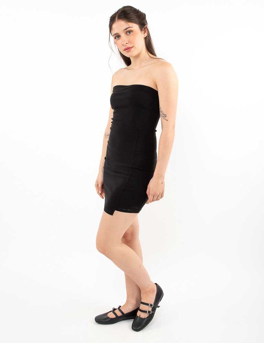 Vestido Corto Strapless Mujer Icono