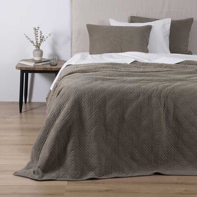 Quilt SoHome 2 Plazas Corduroy Taupe