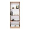 Estante TuHome Home E1 Macadamia Cart&oacute;n Blanco