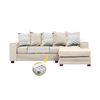 Sof&aacute; Seccional Derecho Living Factory Milan 3 Cuerpos Beige