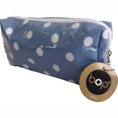 Imagen 1 del producto Cosmetiquero Rectangular Pequeño Celeste con Puntos