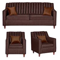 Juego de Living Diseño A&M Home Isabella Sofá 3 Cuerpos + 2 Sillones 1 Cuerpo Chocolate