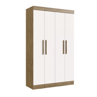 Clóset Exit New Recife 4 Puertas 2 Cajones Nuez y Beige