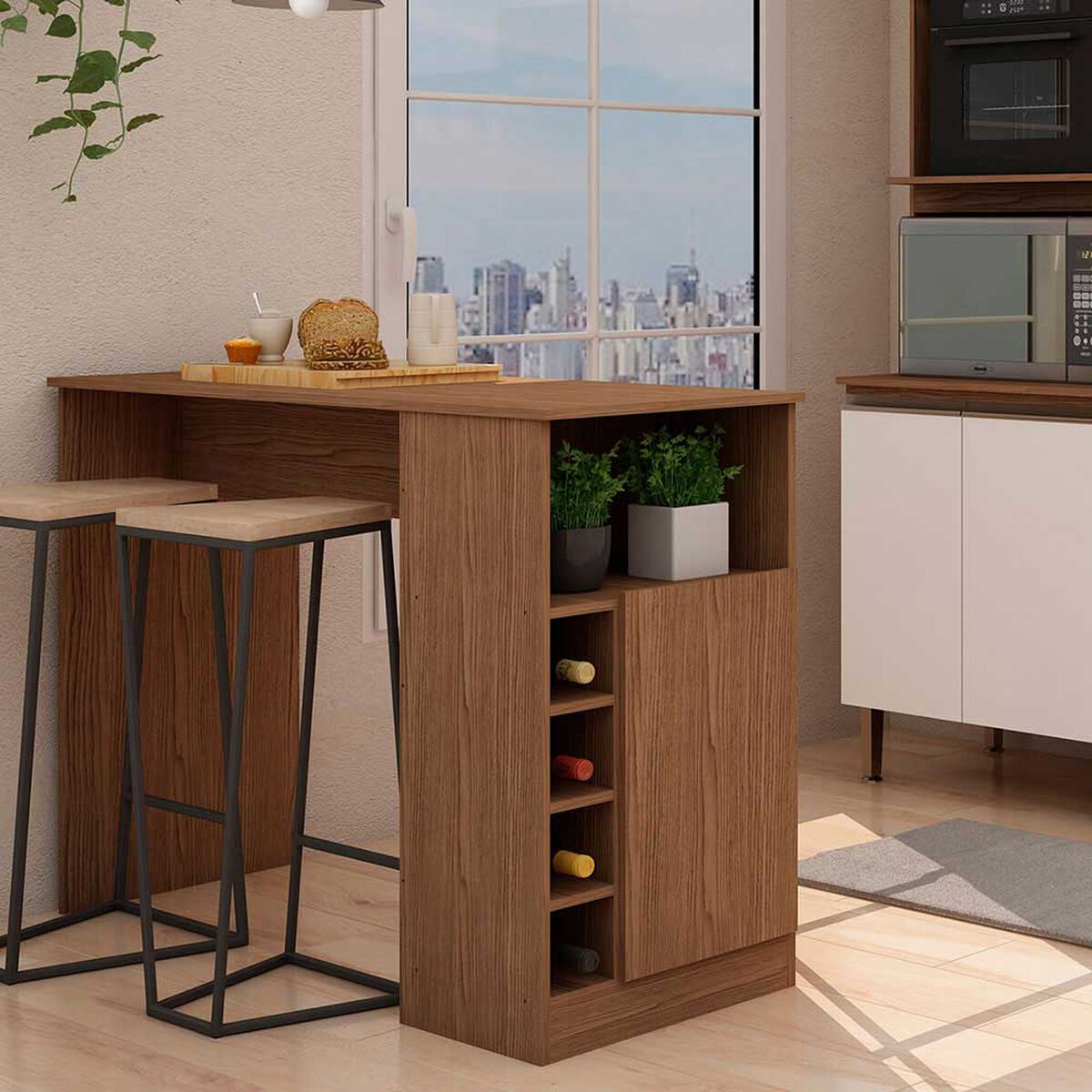 Mesa Isla Vekkahome Europa 1 Puerta Caf&eacute;