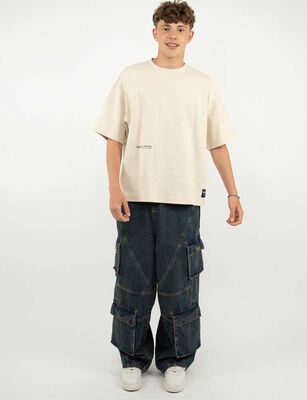 Imagen 2 del producto Polera Manga Corta Hombre Icono Beige, Cafe