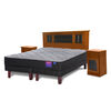 Cama Europea Flex Base Dividida King Therapedic Plus + Respaldo + 2 Veladores Lorraine