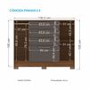 C&oacute;moda Altavision Pinhais 4 Cajones 2 Puertas Caf&eacute; Grafito
