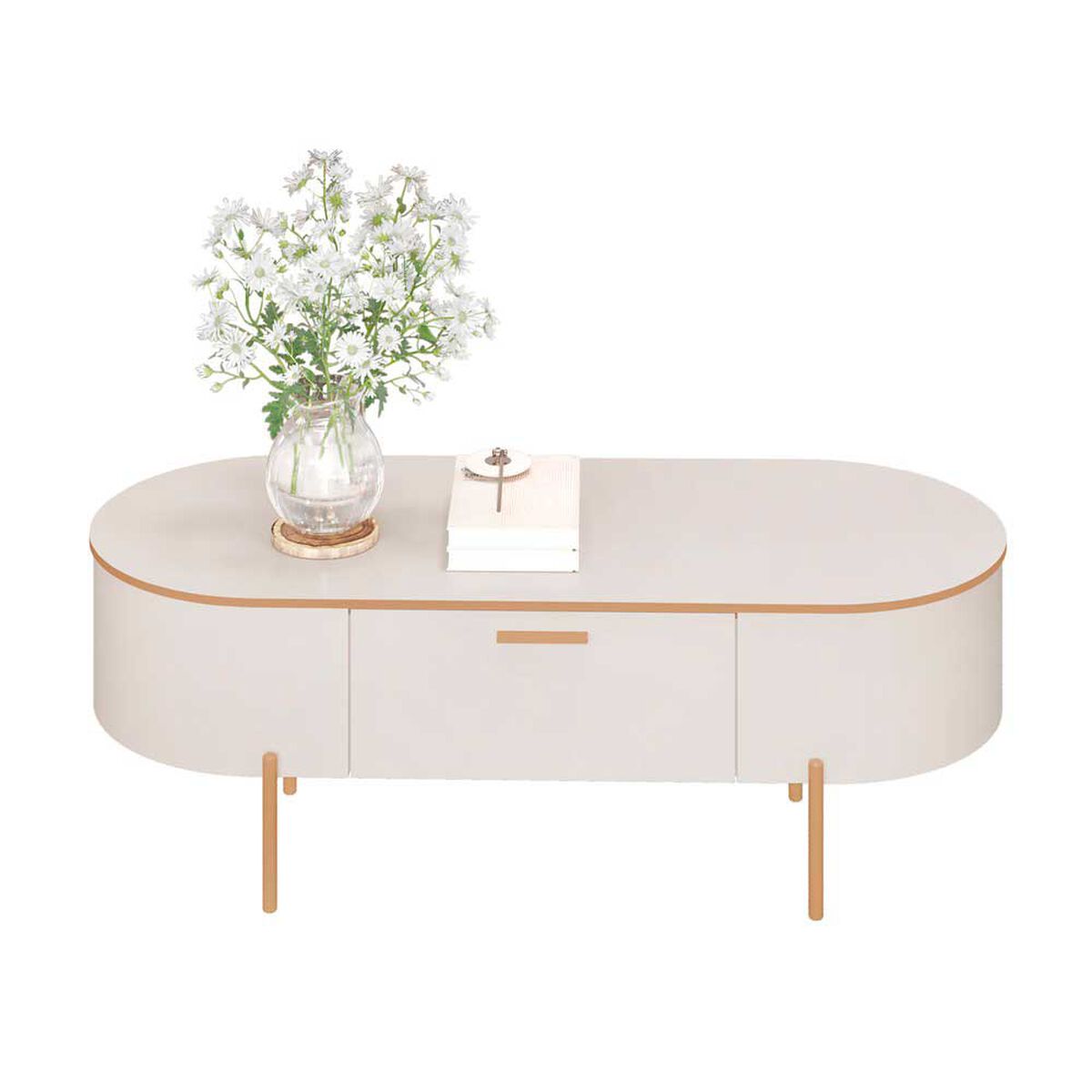 Mesa de Centro Altavision Celena Blanco Crema