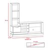 Centro de Entretenimiento TuHome Blake Hasta 55" Duna Blanco