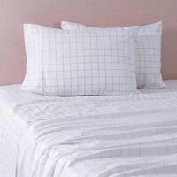 Juego de Sábanas Estampado SoHome 180 Hilos 2 Plazas Blanc Marengo