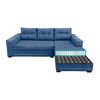 Sofá Seccional Derecho Living Factory Roma 3 Cuerpos Azul Piedra