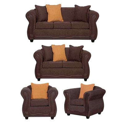 Imagen 1 del producto Juego de Living Black Factory Barcelona 7 Cuerpos Café