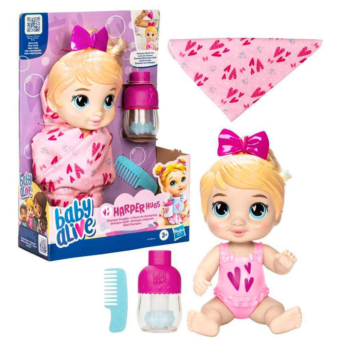 Mu&ntilde;eca Burbujas Relajantes Harper Hugs Cabello Rubio Baby Alive