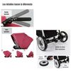 Coche Doble Duo Reclinable 6 Modos En 1 LuBabycas Gris