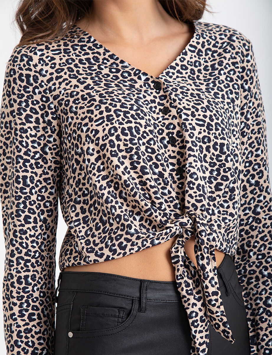 Blusa Nudo Icono Animal Print