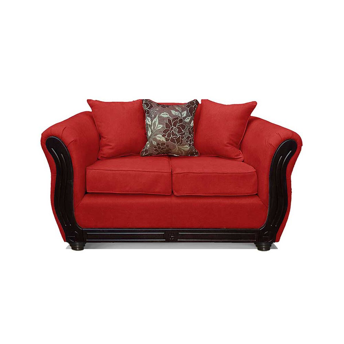 Juego de Living Elegant Detail Girona Sofá 2 Cuerpos + Dos sillones 1 Cuerpo Rojo