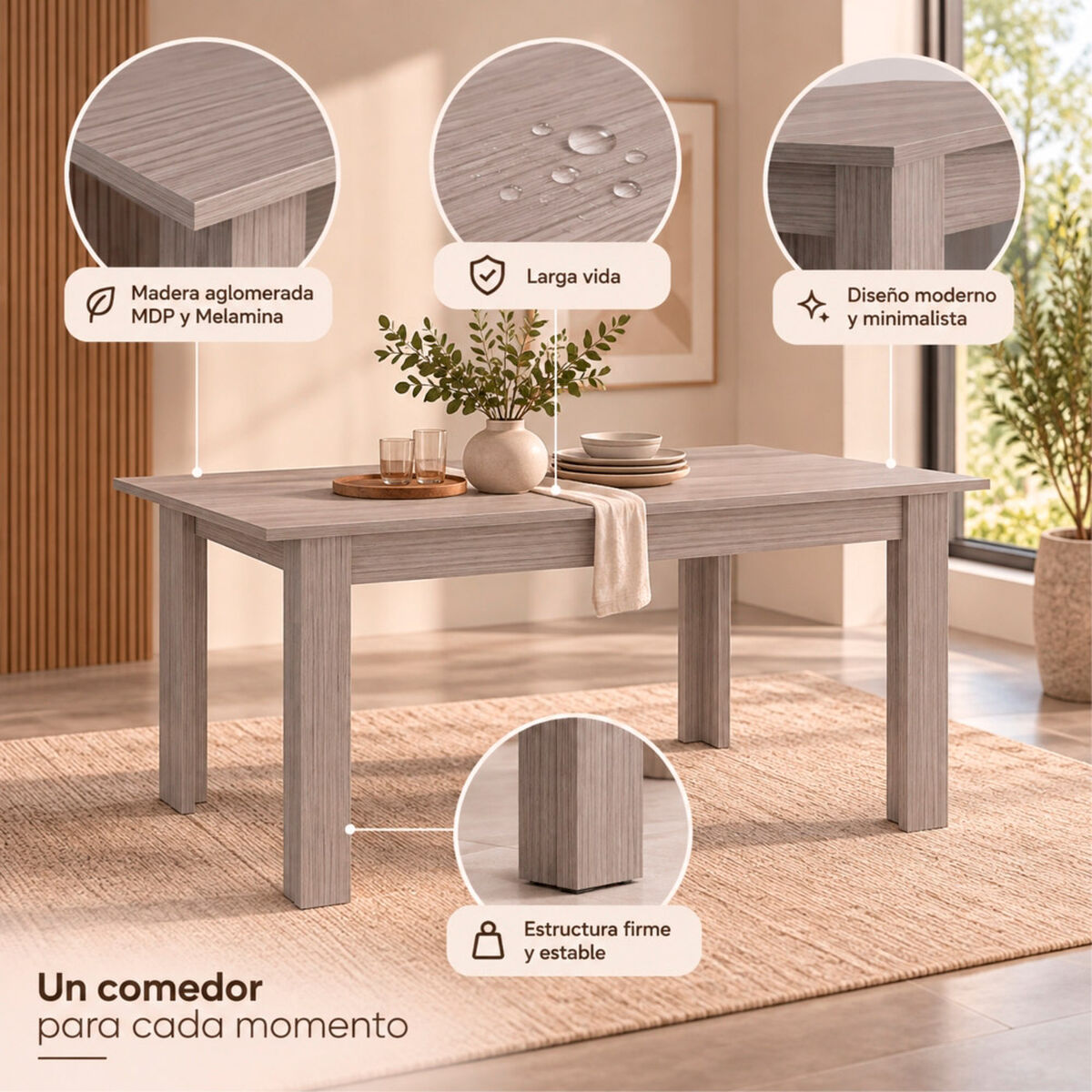 Mesa de Comedor Tuhome Portofino Positano