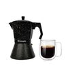 Pack Cafetera Italiana + Taza Doble Pared Simplit Negro