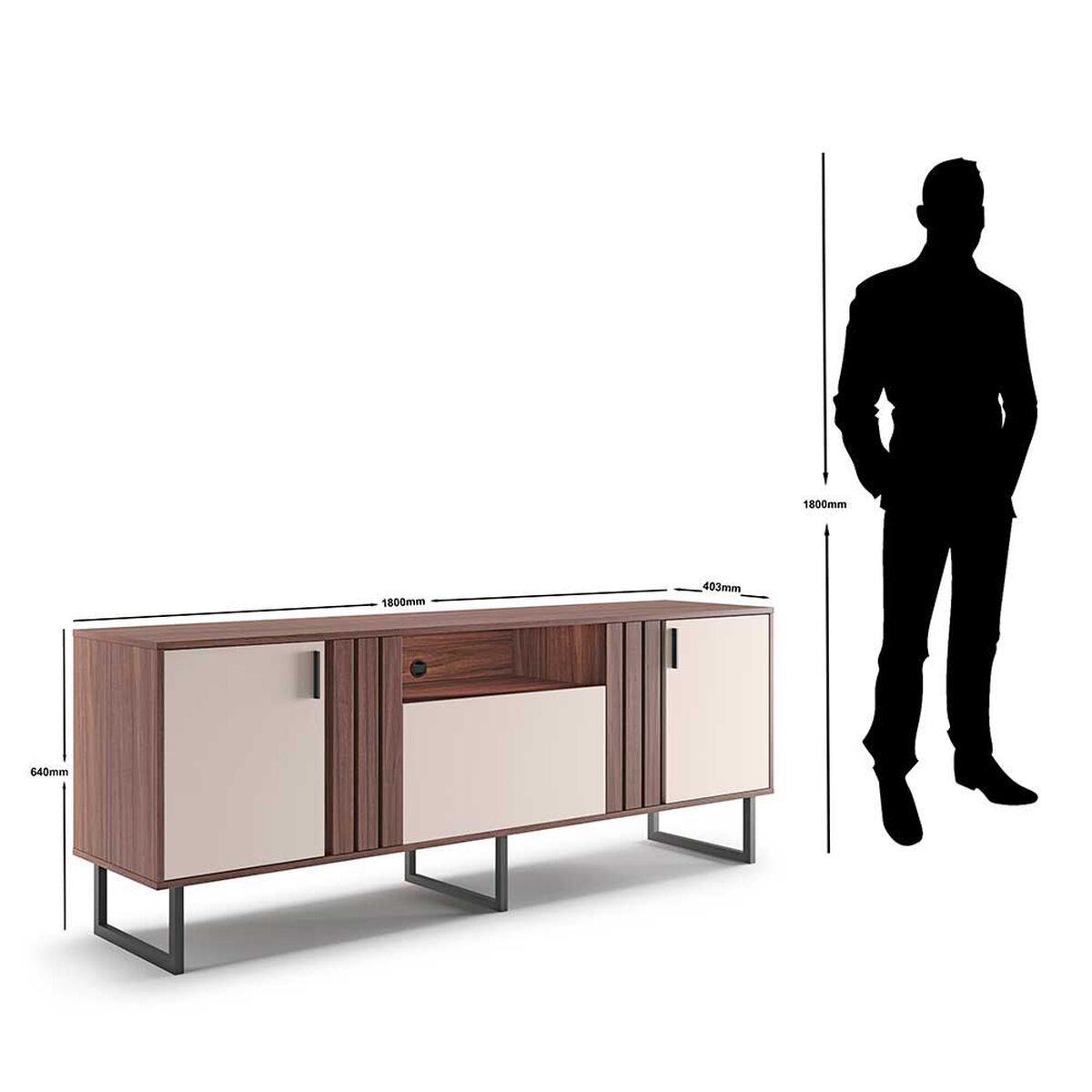 Rack Di Poretti Jurua 70" Café Oscuro