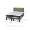 Cama Europea CIC Base Dividida 2 Plazas Ortopedic + Respaldo Villarrica Olivo