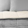 Plumón Flannel Sherpa Casanova 1,5 Plazas Gris