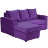 Sofá Seccional Bodevir BI-L 3 Cuerpos Morado