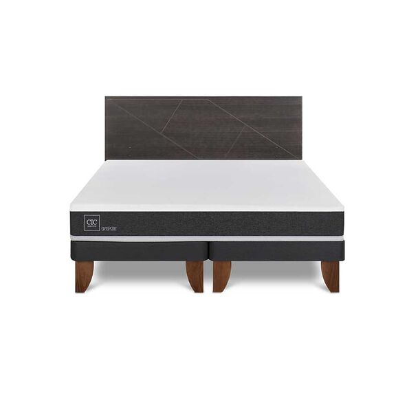 Cama Europea CIC Base Normal King Ortopedic + Respaldo Villarrica
