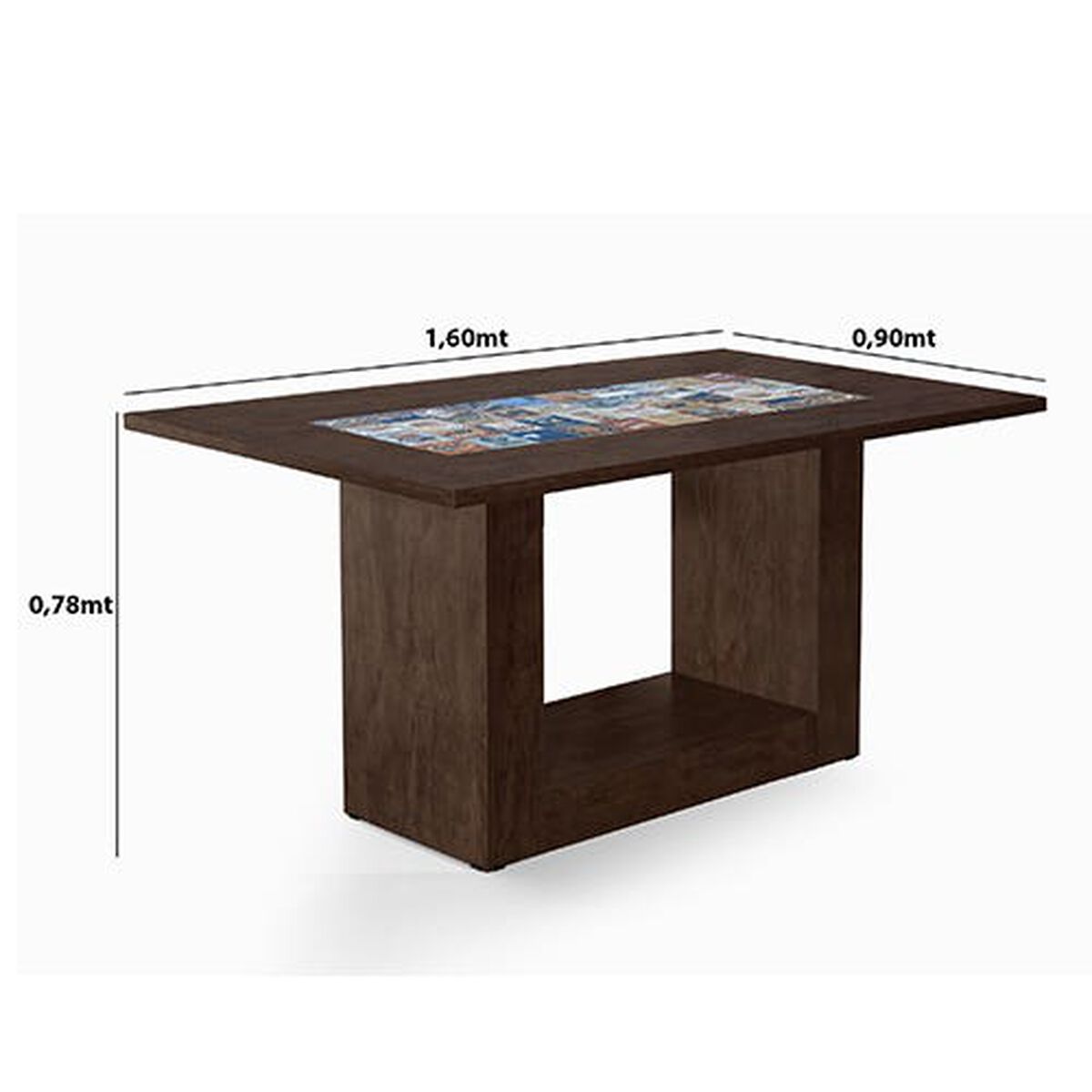 Juego de Comedor Decocasa Suiza 2 Bancas Café
