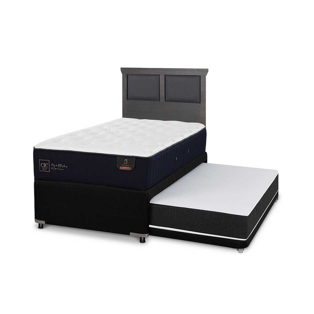 Cama Nido CIC 1,5 Plazas Premium + Respaldo Torino