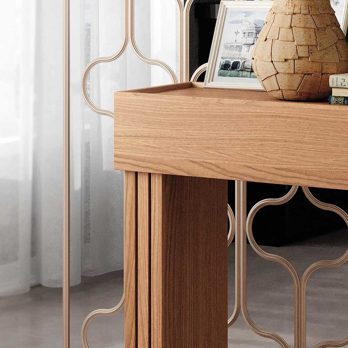 Mesa de Arrimo Jdo & Design Astro Beige 