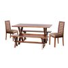 Juego de Comedor Latam Home Sevilla Tenerife 2 Sillas + 2 Bancas Velvet Beige