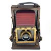 Cámara Decorativa Metal Vgo Foto Vintage Cámara 19 x 17 cm Rojo