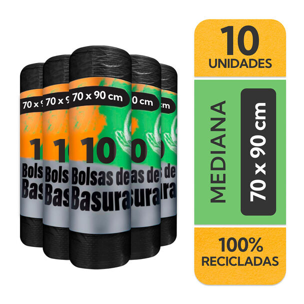 Bolsas de Basura 50 Unidades 70 Litros 70x90 Cm Pro Outdoor