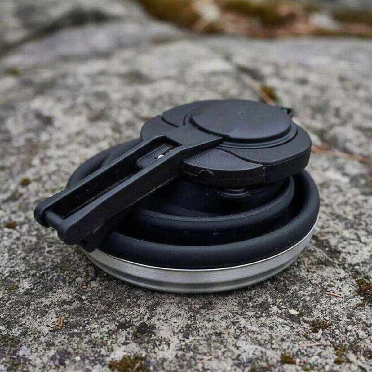 Tetera Plegable Camping Outdoor Uso Diario Negra Pro Outdoor