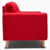 Sofá Kea Infinity Tela 3 Cuerpos Rojo