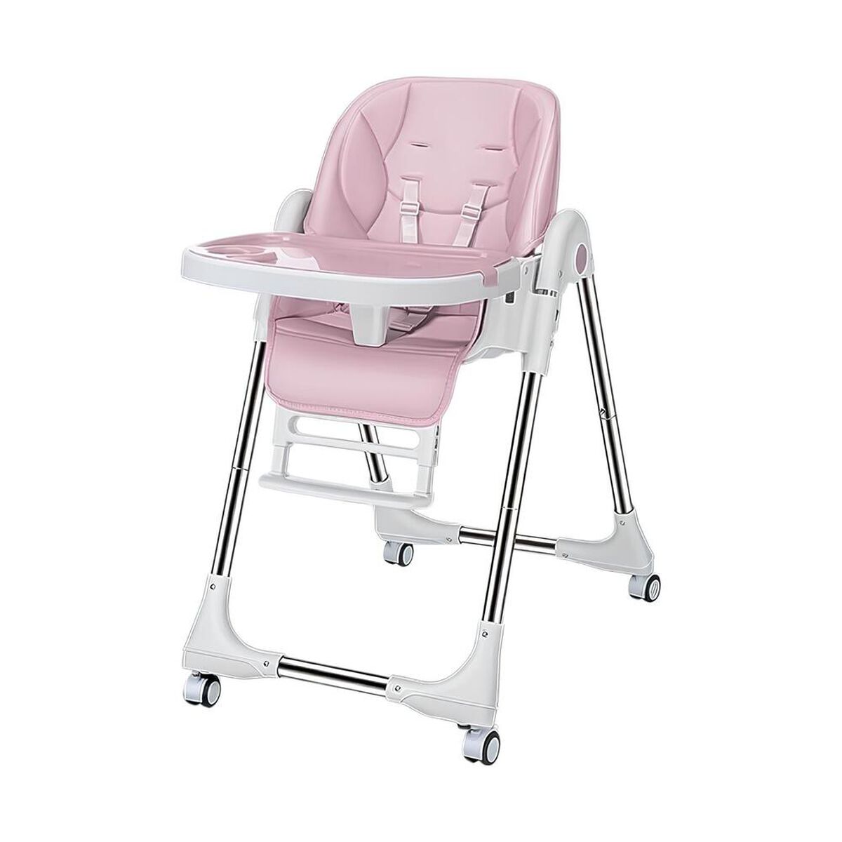 Silla de Comer Multiposiciones Plegable Rosada Lubabycas