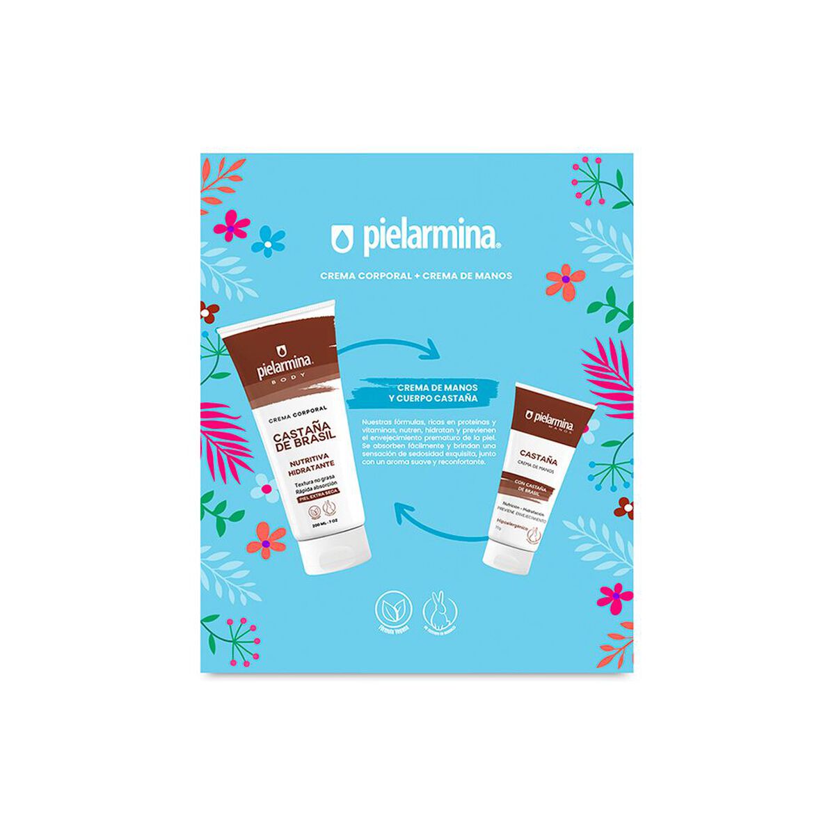 Set de Cremas de Casta&ntilde;a Cuerpo y Manos Pielarmina