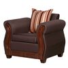 Juego de Living Ruzam Mobel Atenas Sofá 3 Cuerpos + Dos Sillones 1 Cuerpo Lino Café