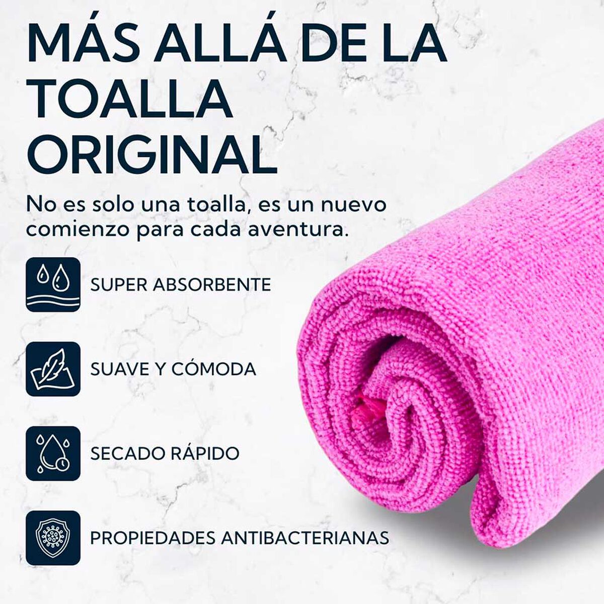 Pack 2 Toallas Microfibra Terry Morada Pro Outdoor