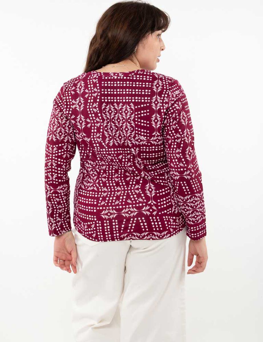 Polera Estampada Manga Larga Mujer Extralindas