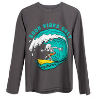 Traje de Baño Polera UV Niño Cutback Grafito, Navy