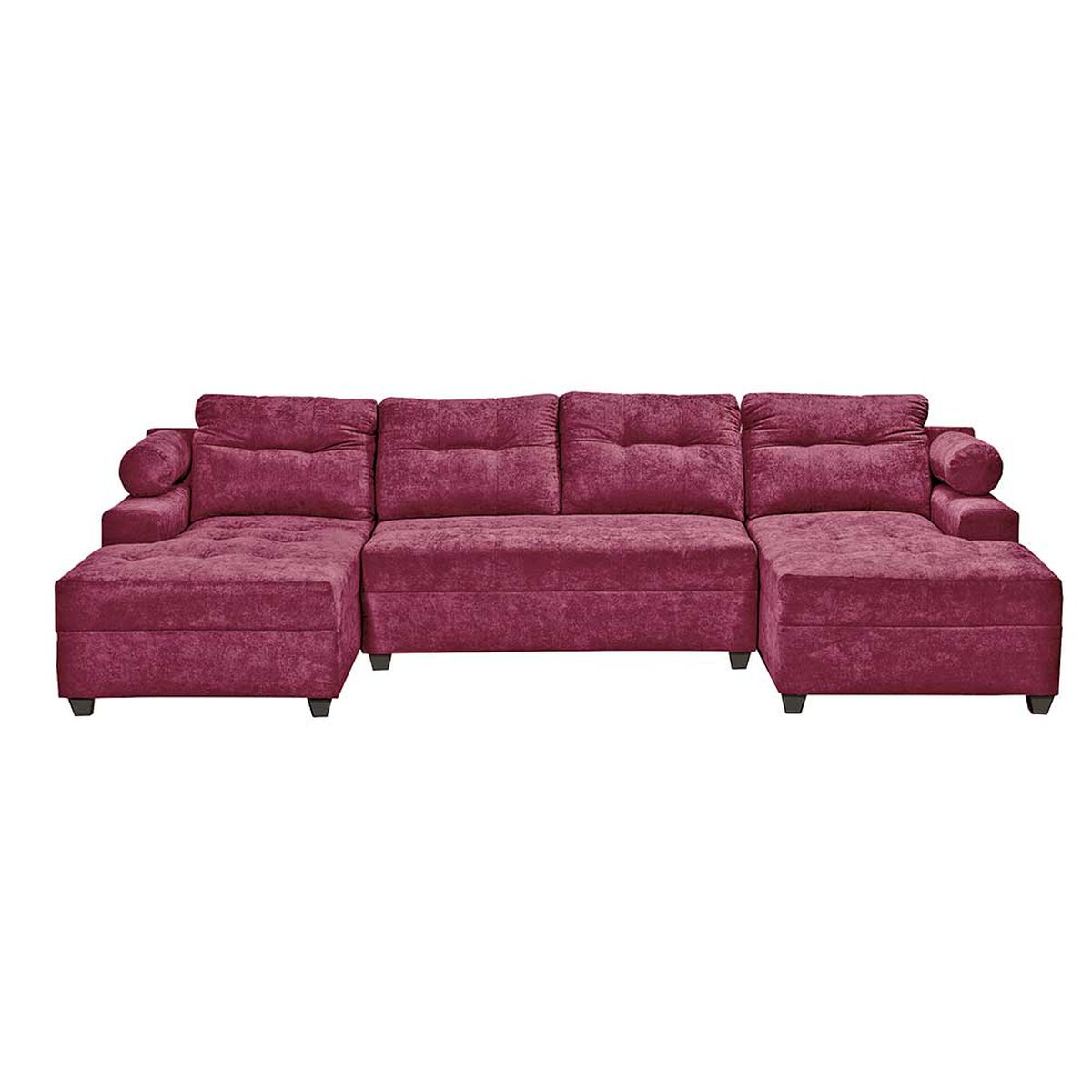 Sofá Seccional Innovamuebles Le Mans Doble Chaise 4 Cuerpos Burdeo